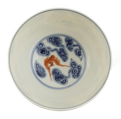 Lot 50 - A Chinese iron-red and blue bowl