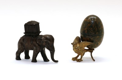 Lot 137 - Two novelty thimble holders
