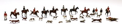 Lot 133 - A Britains lead hunting group