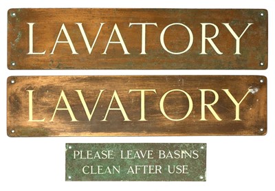 Lot 192 - Three copper signs