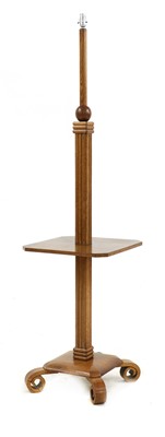 Lot 200 - An Art Deco oak standard lamp