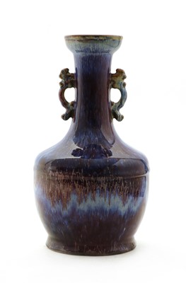 Lot 132 - A Chinese flambe-glazed vase