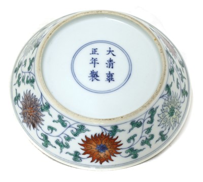 Lot 303 - A Chinese doucai plate