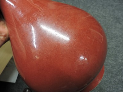 Lot 237 - A Chinese copper-red glazed 'yuhuchun' vase