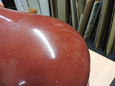 Lot 237 - A Chinese copper-red glazed 'yuhuchun' vase