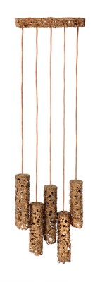 Lot 563 - A brutalist copper ceiling light