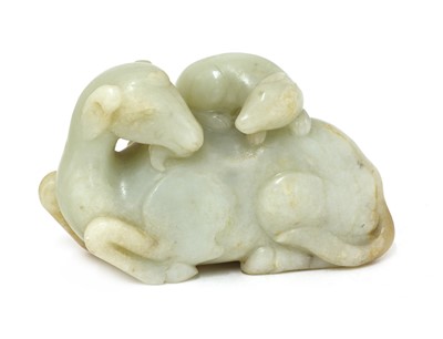 Lot 68 - A Chinese jade carving