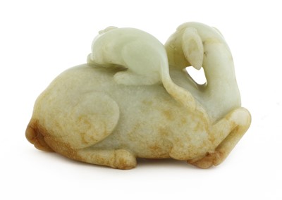 Lot 68 - A Chinese jade carving