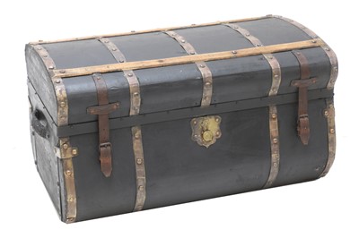 Lot 607 - A 'Jenny Lind' leather stagecoach trunk