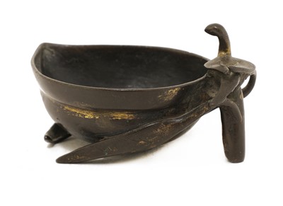 Lot 125 - A Chinese bronze brush washer