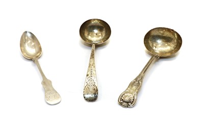 Lot 42 - A late George III silver sauce ladle
