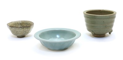 Lot 240 - A Chinese celadon dish