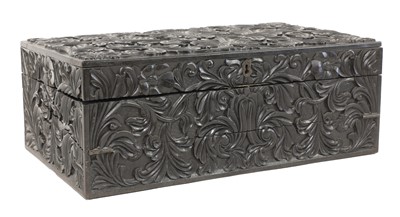 Lot 103 - A Ceylonese ebony writing box
