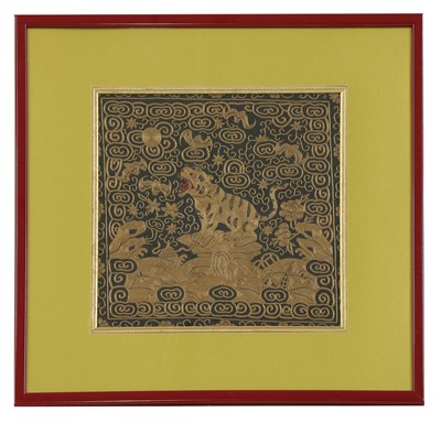 Lot 195 - A pair of Chinese rank badges