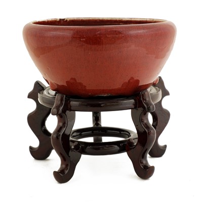 Lot 42 - A Chinese flambé-glazed bowl