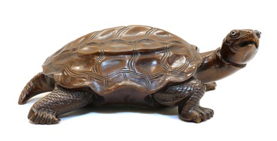 Lot 59 - A Chinese wood tortoise