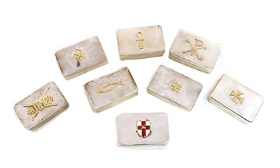 Lot 64 - Eight silver boxes