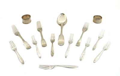 Lot 30 - A William IV silver Fiddle pattern tablespoon