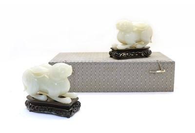 Lot 188 - A pair of Chinese jade carvings