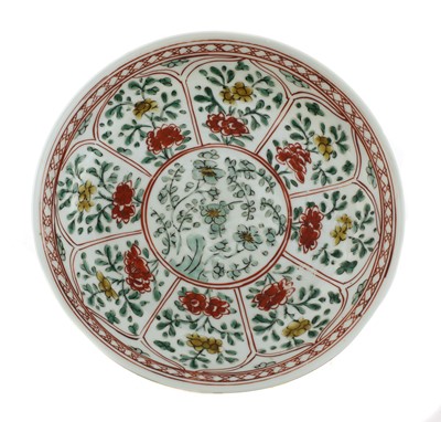 Lot 14 - A Chinese wucai plate