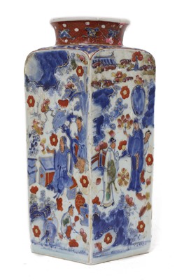 Lot 15 - A Chinese clobbered blue and white vase