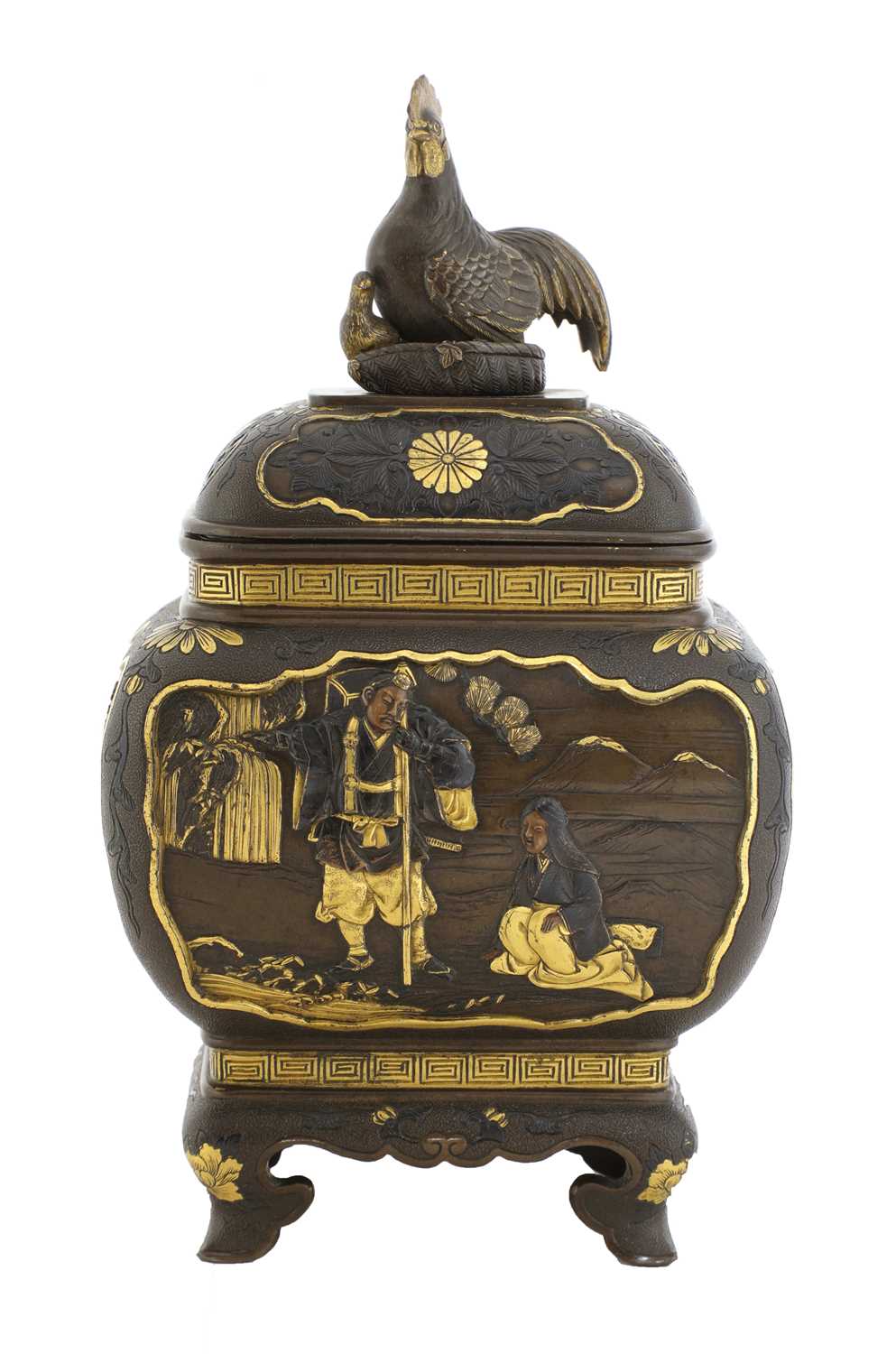 Lot 205 - A very fine Japanese mixed metal koro