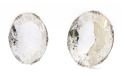 Lot 33 - A pair of pierced silver dishes