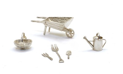 Lot 48 - Four novelty silver hare menu holders