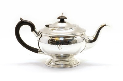 Lot 38 - A silver teapot