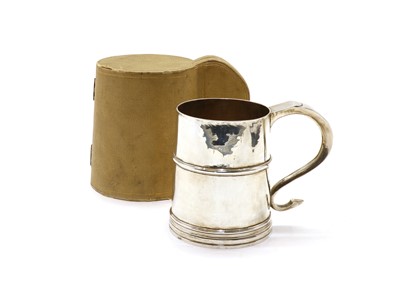 Lot 7 - A silver tankard