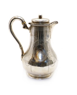 Lot 12 - A Victorian silver chocolate pot
