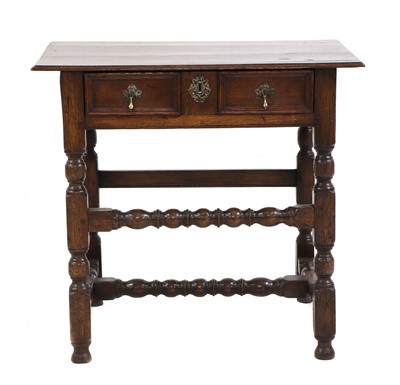 Lot 460 - A James II oak side table