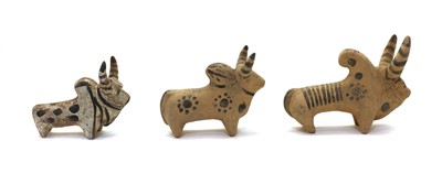 Lot 322 - Three Indus Valley terracotta bulls
