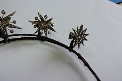 Lot 57 - A Victorian diamond set, five star tiara, c.1870-1880