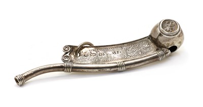 Lot 34 - A Bosun's silver whistle