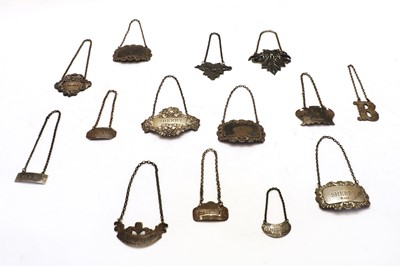 Lot 72 - Fourteen decanter labels