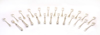 Lot 1 - A composite set of Old English silver cutlery