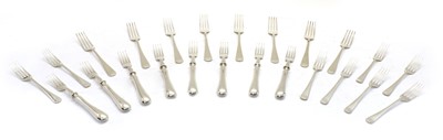 Lot 1 - A composite set of Old English silver cutlery