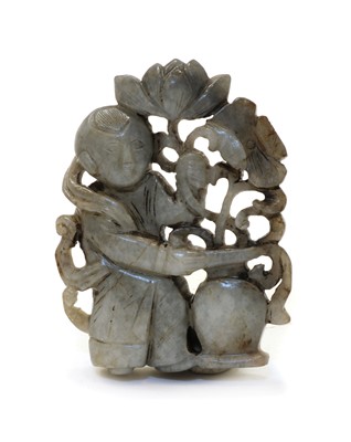 Lot 142 - A Chinese jade carving