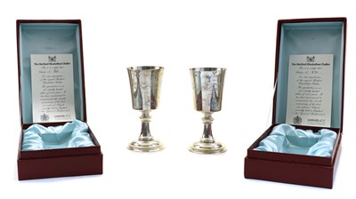 Lot 32 - Two silver limited editions of the 'Hertford Elizabethan Chalice'