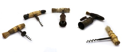 Lot 302 - Five corkscrews