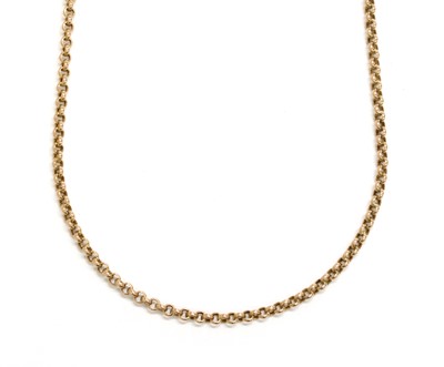 Lot 92 - A 9ct gold hollow belcher link chain