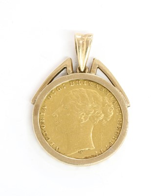 Lot 89 - An 1876 sovereign pendant