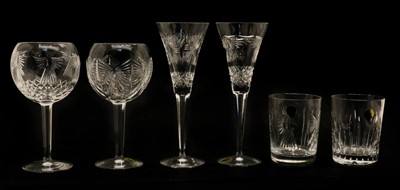 Lot 477 - A Waterford crystal Millennium Collection glass suite