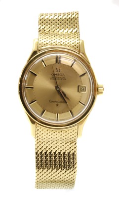 Lot 483 - A gentlemen's 18ct Omega 'Constellation' automatic chronometer bracelet watch, c.1960