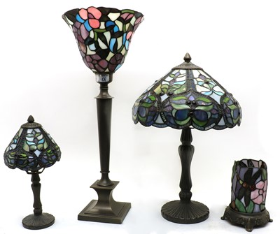 Lot 480 - A Tiffany style table lamp
