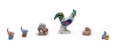 Lot 422 - A Herend porcelain model of a cockerel