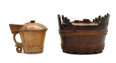 Lot 167 - An oval Scandinavian lidded box