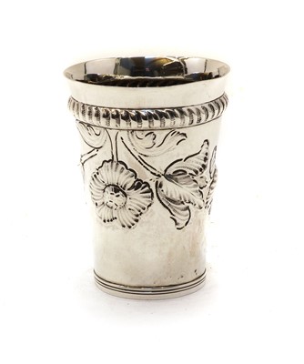 Lot 9 - A continental silver beaker