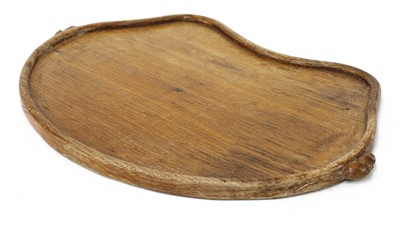 Lot 114 - A Robert 'Mouseman' Thompson oak tray